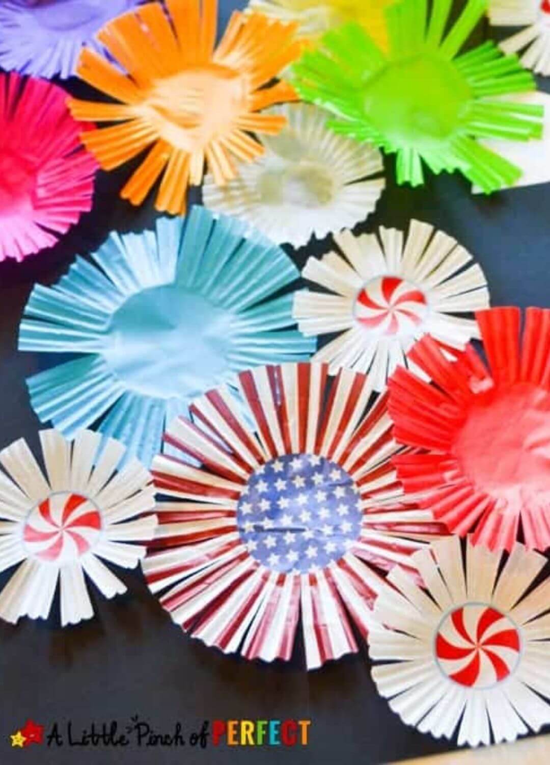 cupcake liner fireworks