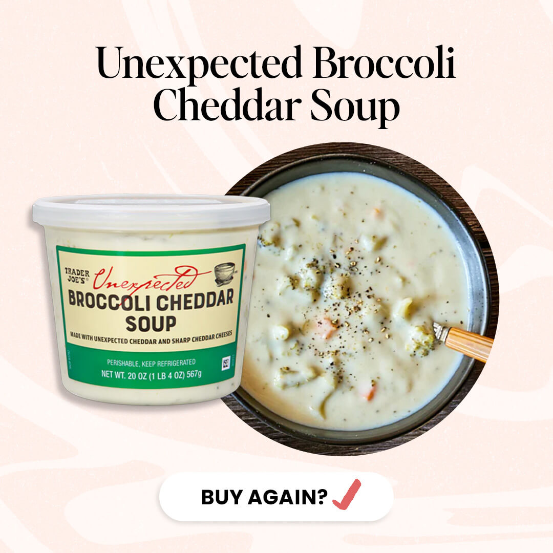 broccoli cheddar Trader Joe's soup