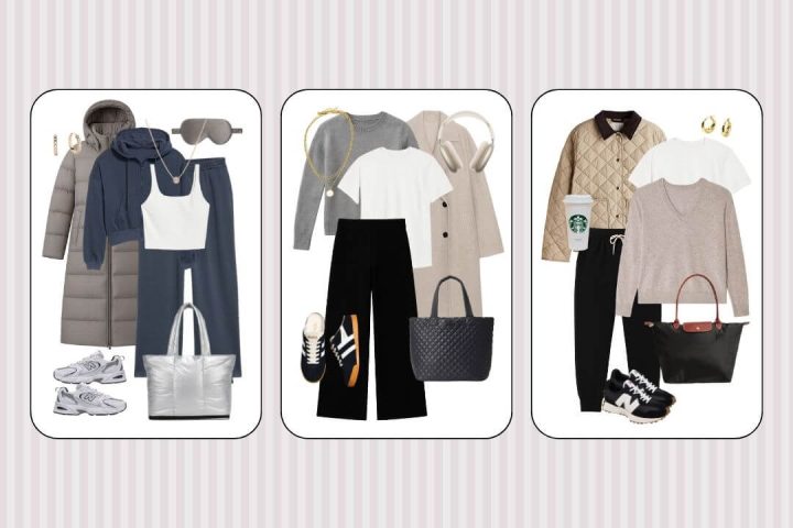 travel outfit ideas for mom winter airport outfits