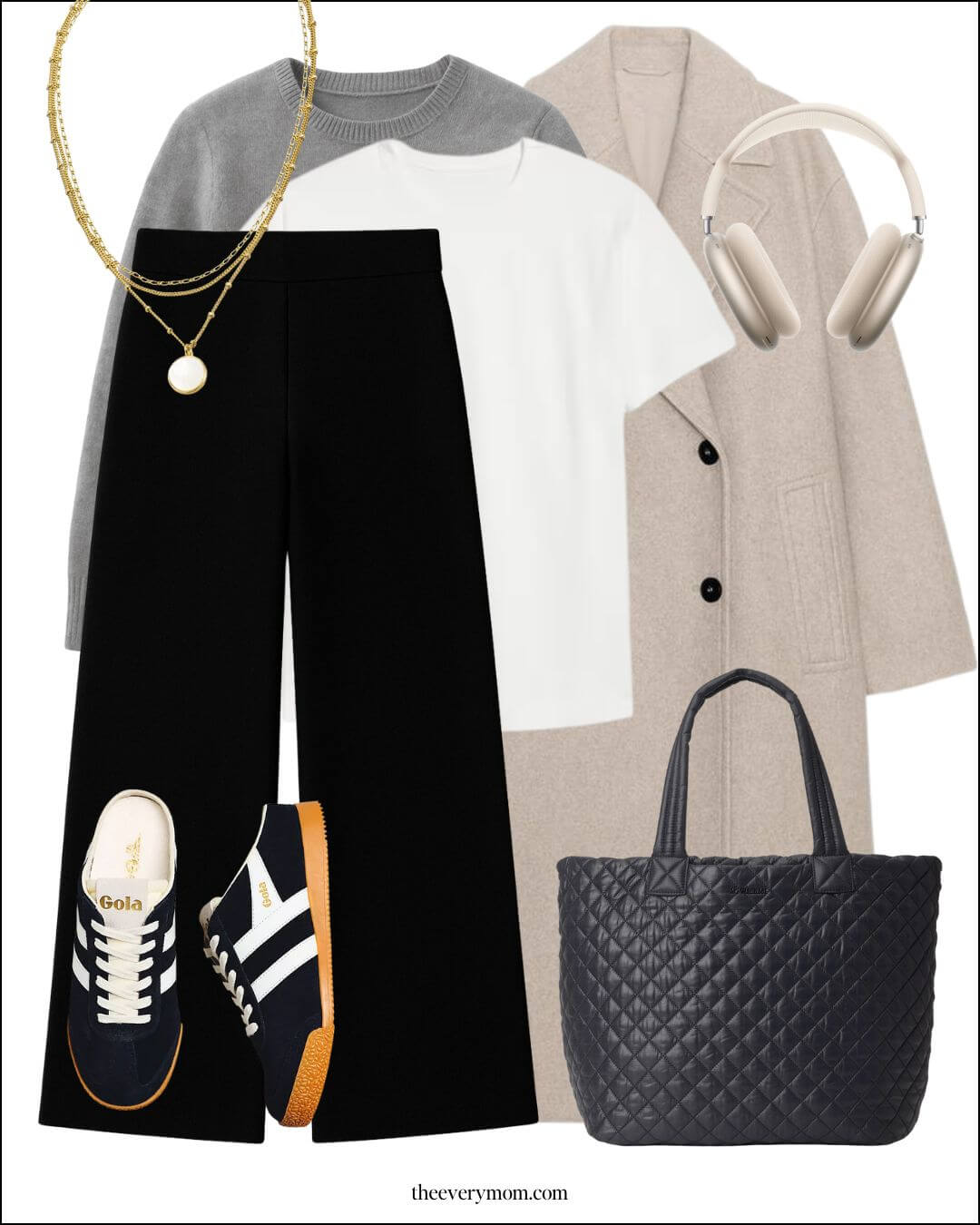 airport winter outfit for travel with pull on pants