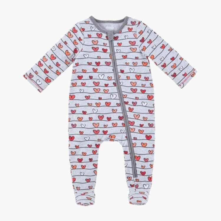 Valentine's Gray Baby Sleeper