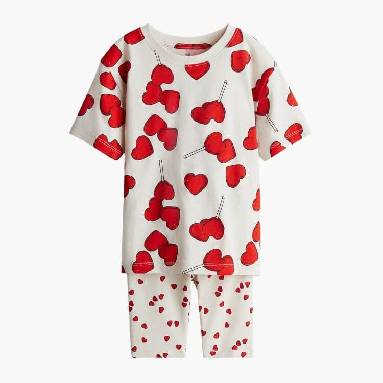 2-Piece Printed Heart Set