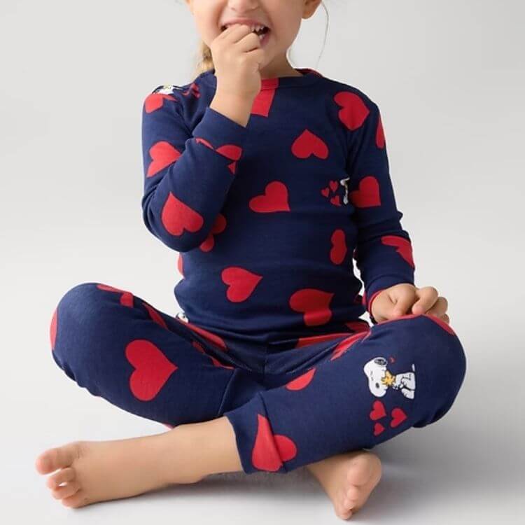 Snoopy Red Hearts PJ Set