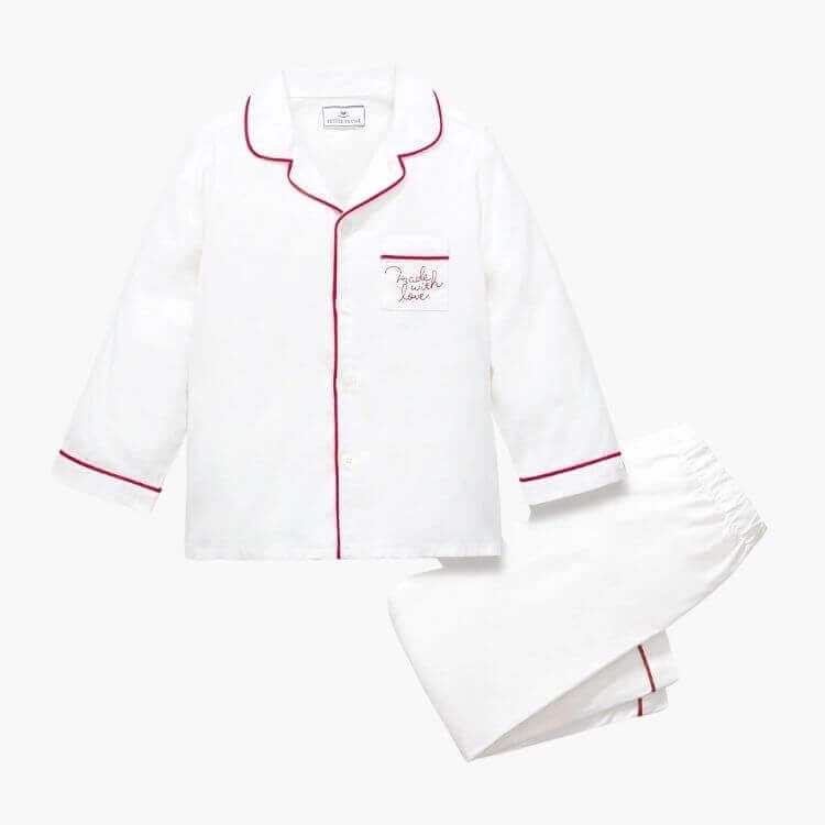 'Made with Love' Twill Pajama Set
