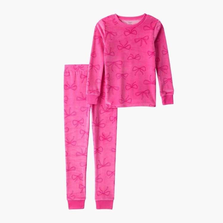 Bow DreamPlush Long-Sleeve PJs