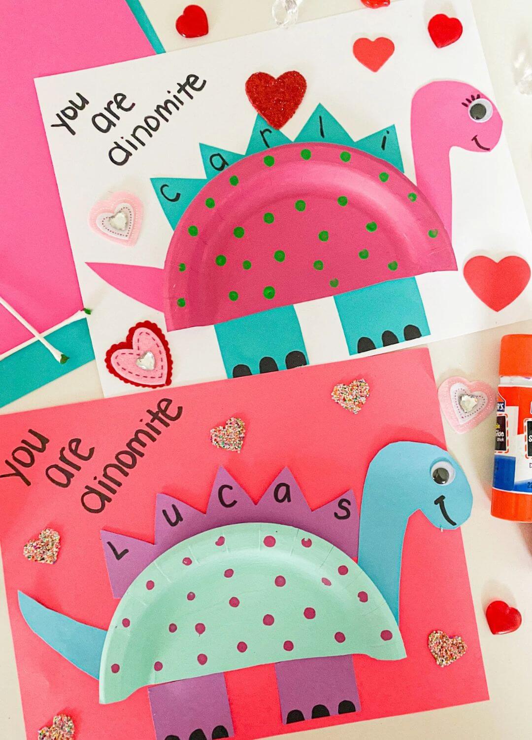 dinosaur valentines day craft