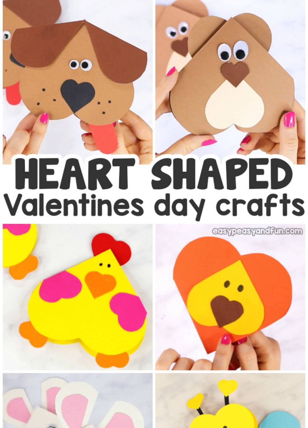 heart shaped animals craft