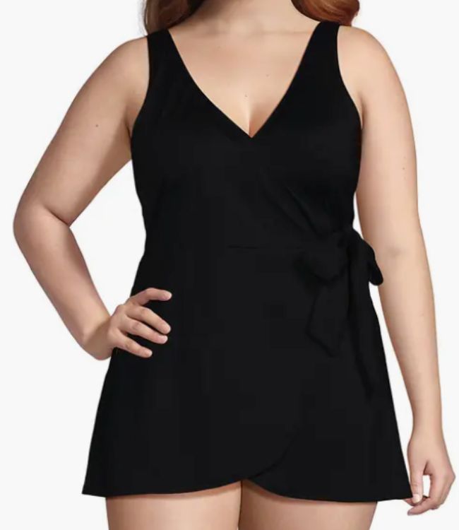 Side Tie Mini Swim Dress Swimsuit