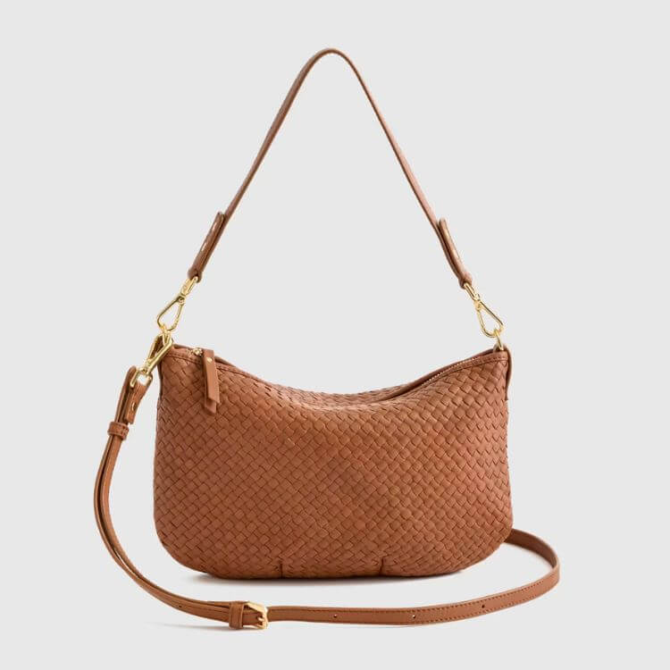 Italian Handwoven Leather Shoulder Bag