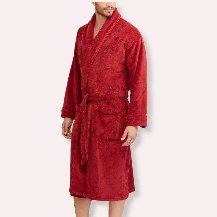 Microfiber Plush Shawl Collar Robe