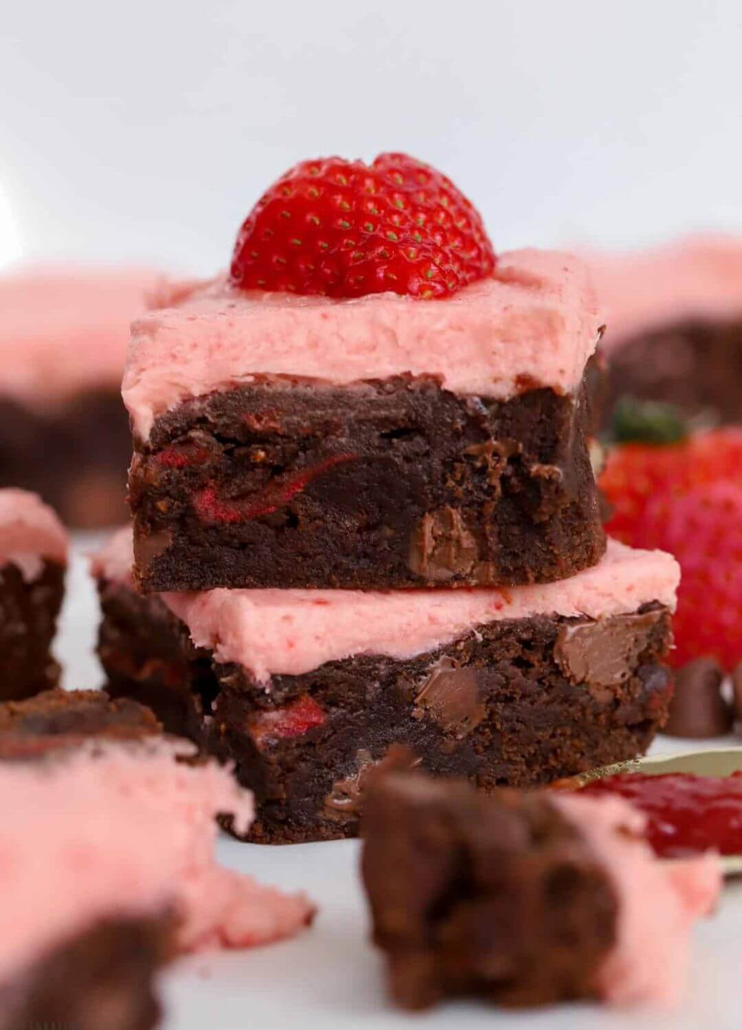 strawberry brownies