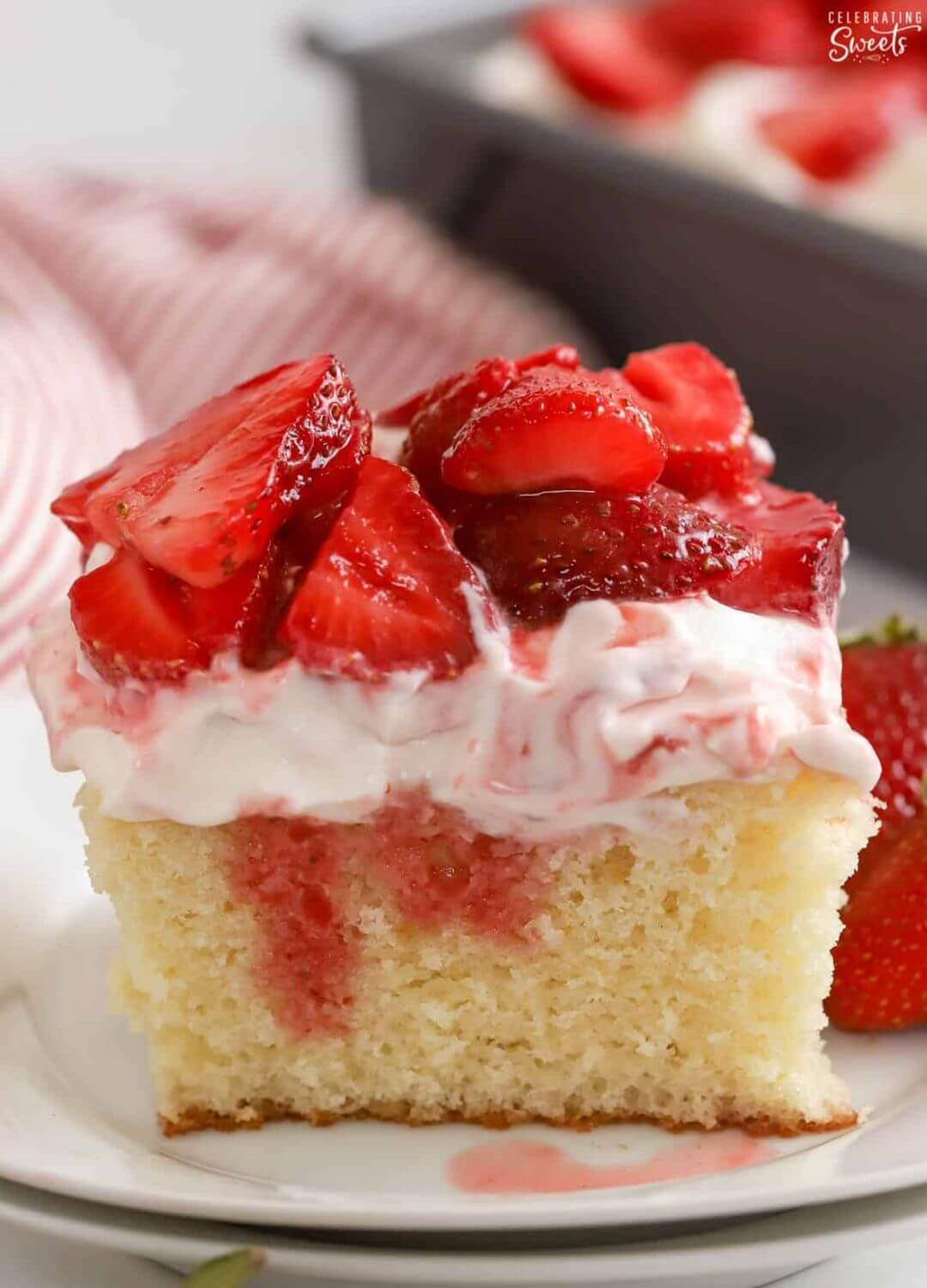 strawberry shortcake sheet cake