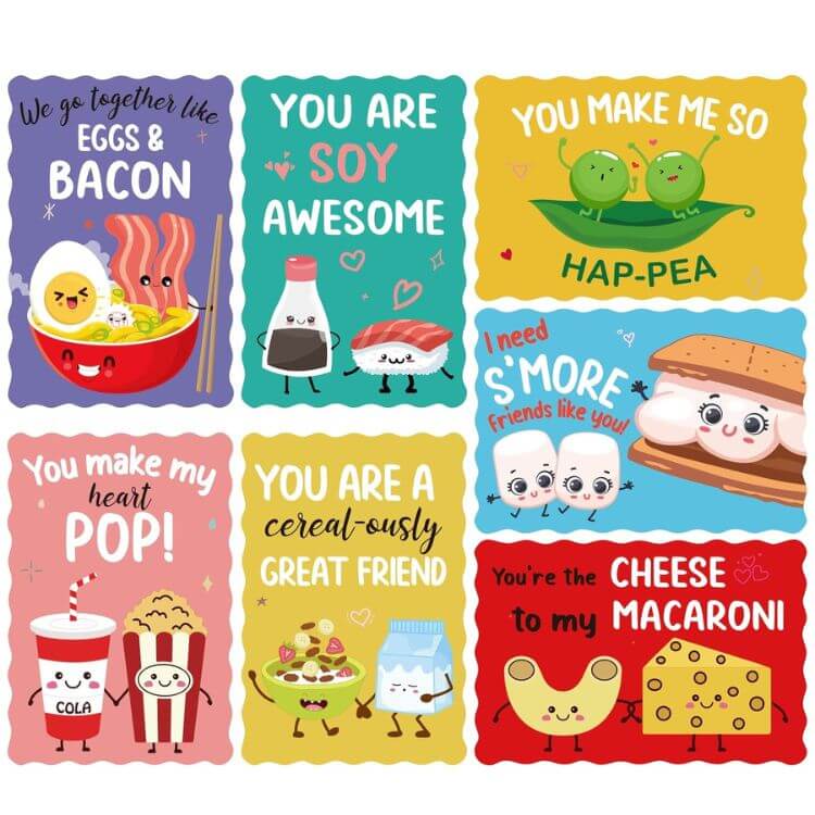 Food Character Valentines