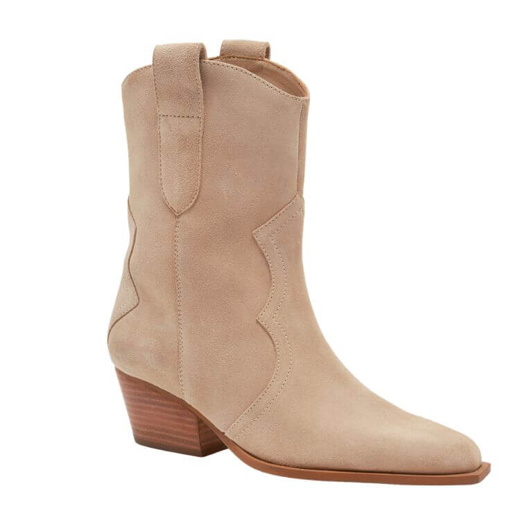 Spring capsule wardrobe suede western boots
