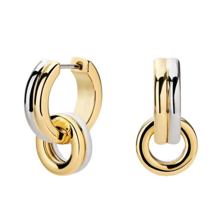 earrings two-tone for spring