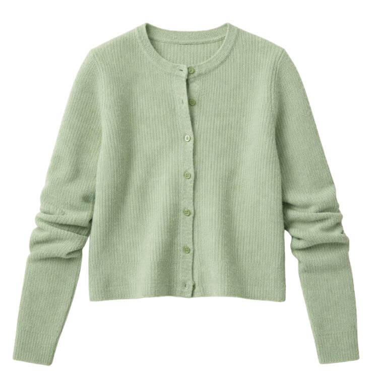 green cardigan for spring 
