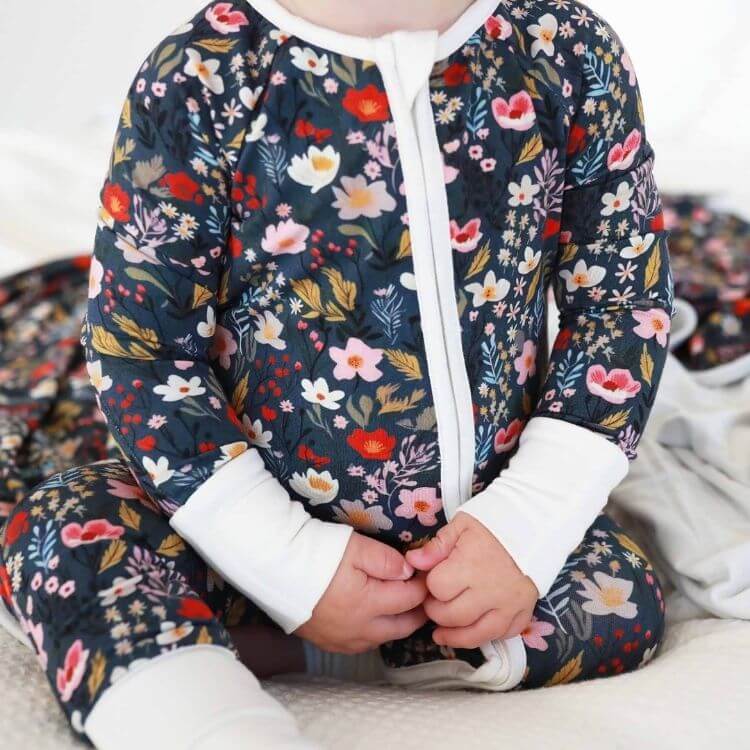 Midnight Meadow Zip Romper