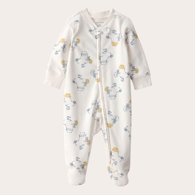 Baby Duck 2-Way Zip Pajama