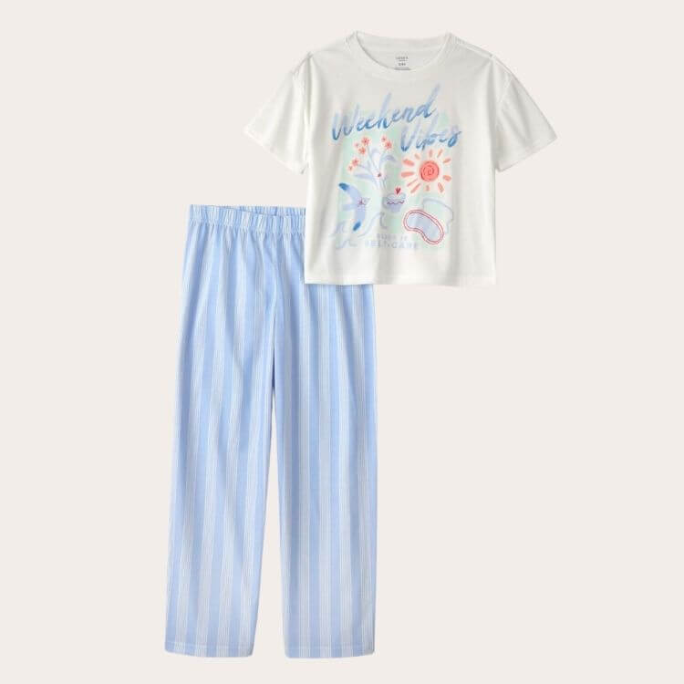 'Weekend Vibes' 2-Piece PJ Set