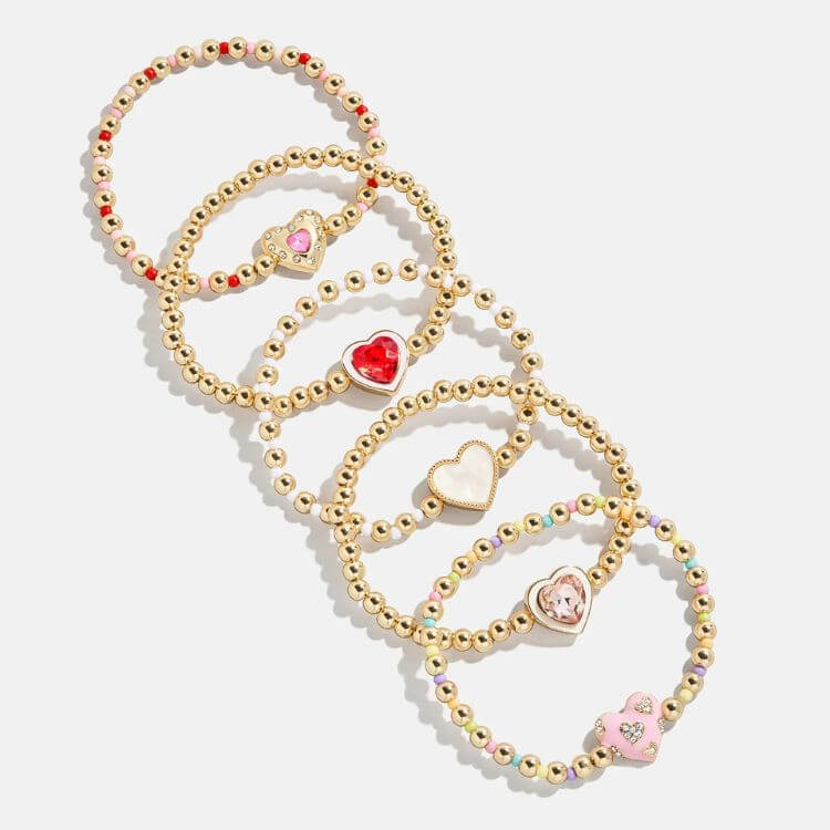 Love Stack Kids' Heart Bracelet Set