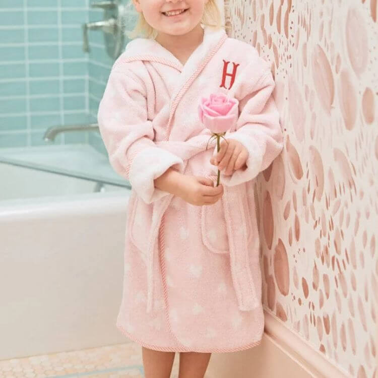 Kids' Heart Bathrobe