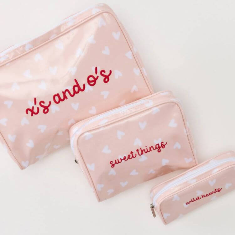 Patterned Toiletry Bag Trio