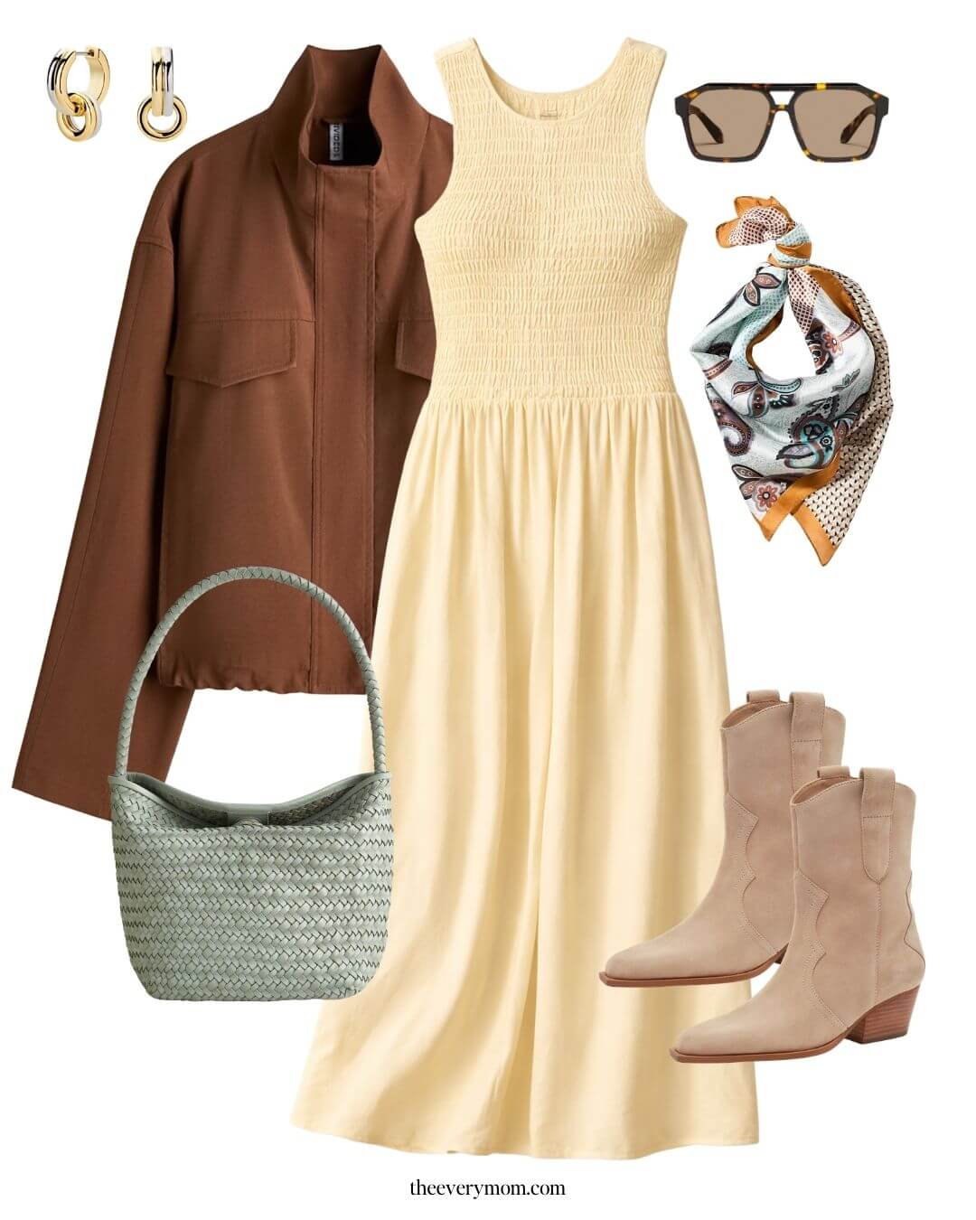 slightly western spring outfit idea 