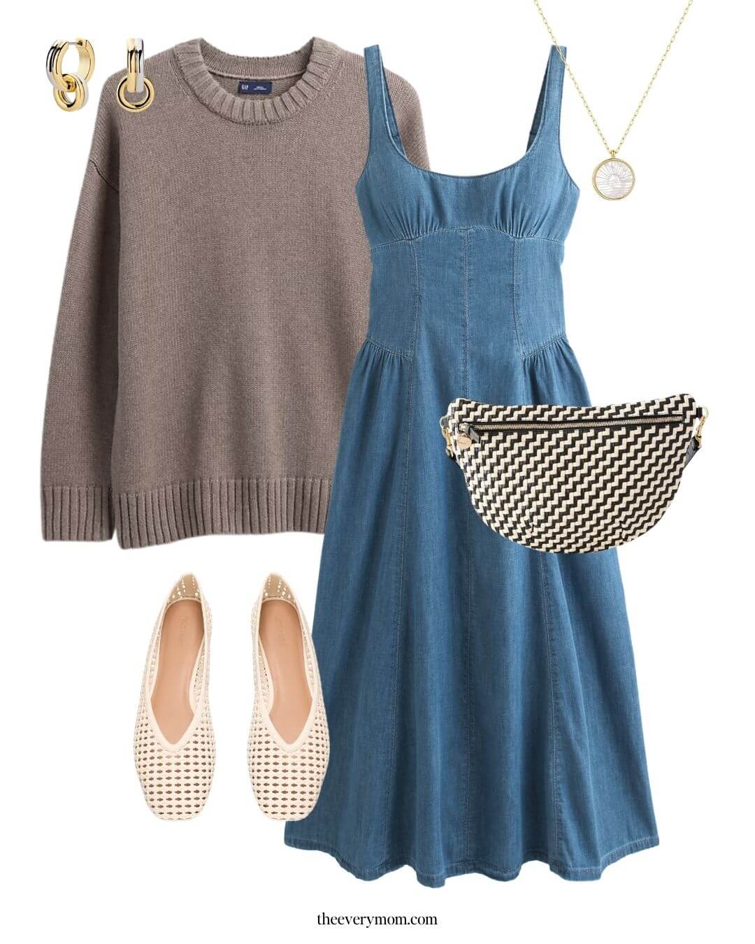 Denim dress outfit for Spring 
