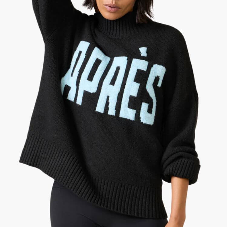 Apres Intarsia Mockneck Sweater