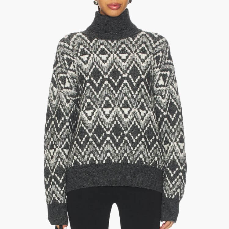 Ida Relaxed Fairisle Rollneck Sweater