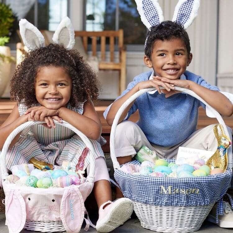 Gingham Easter Basket Liners