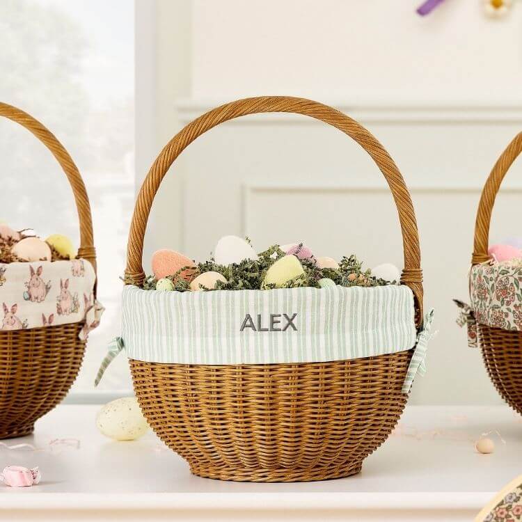 Woven Easter Basket With Liner