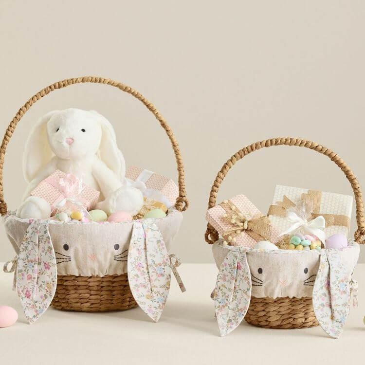 Floral Bunny Ear Easter Basket Liners
