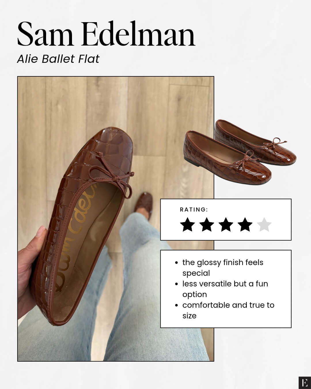 sam edelman leather croco flats best ballet flats
