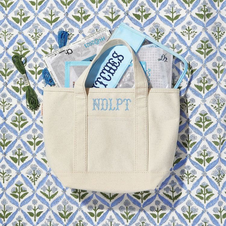 Needlepoint Canvas Tote