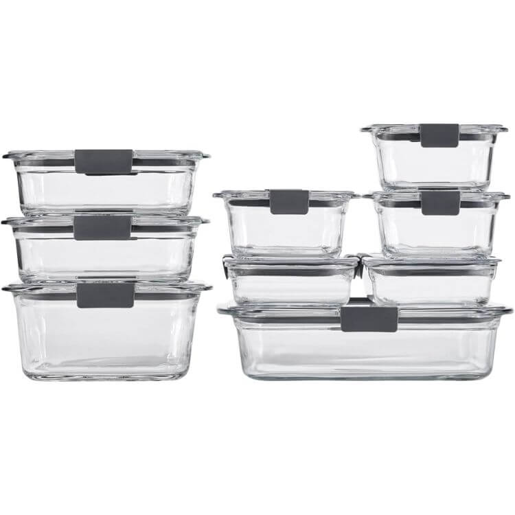  Brilliance Glass Food Storage Containers (Set of 9)