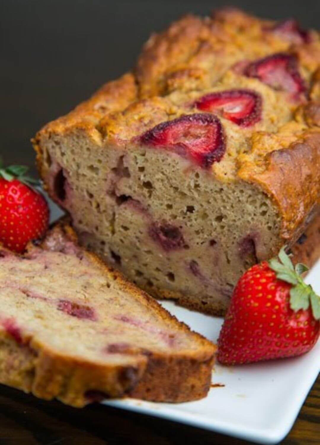 strawberry banana bread with greek yogurt