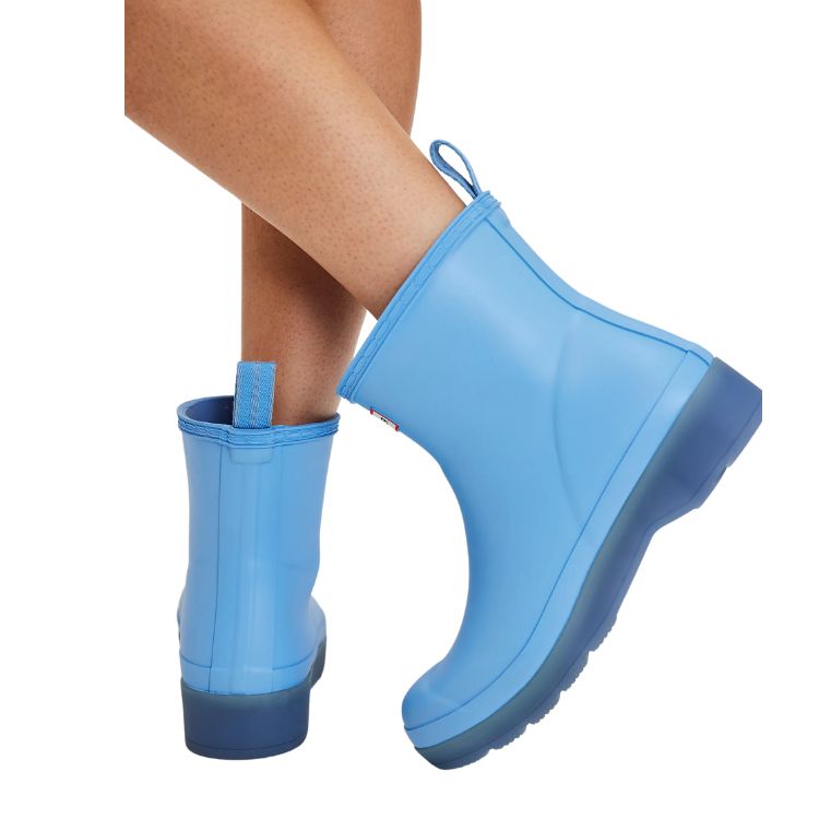 blue hunter boots