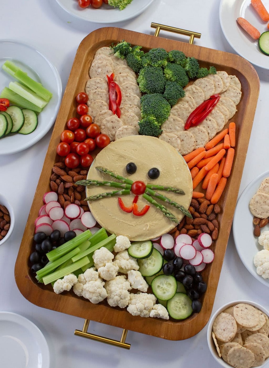 easter bunny veggie tray