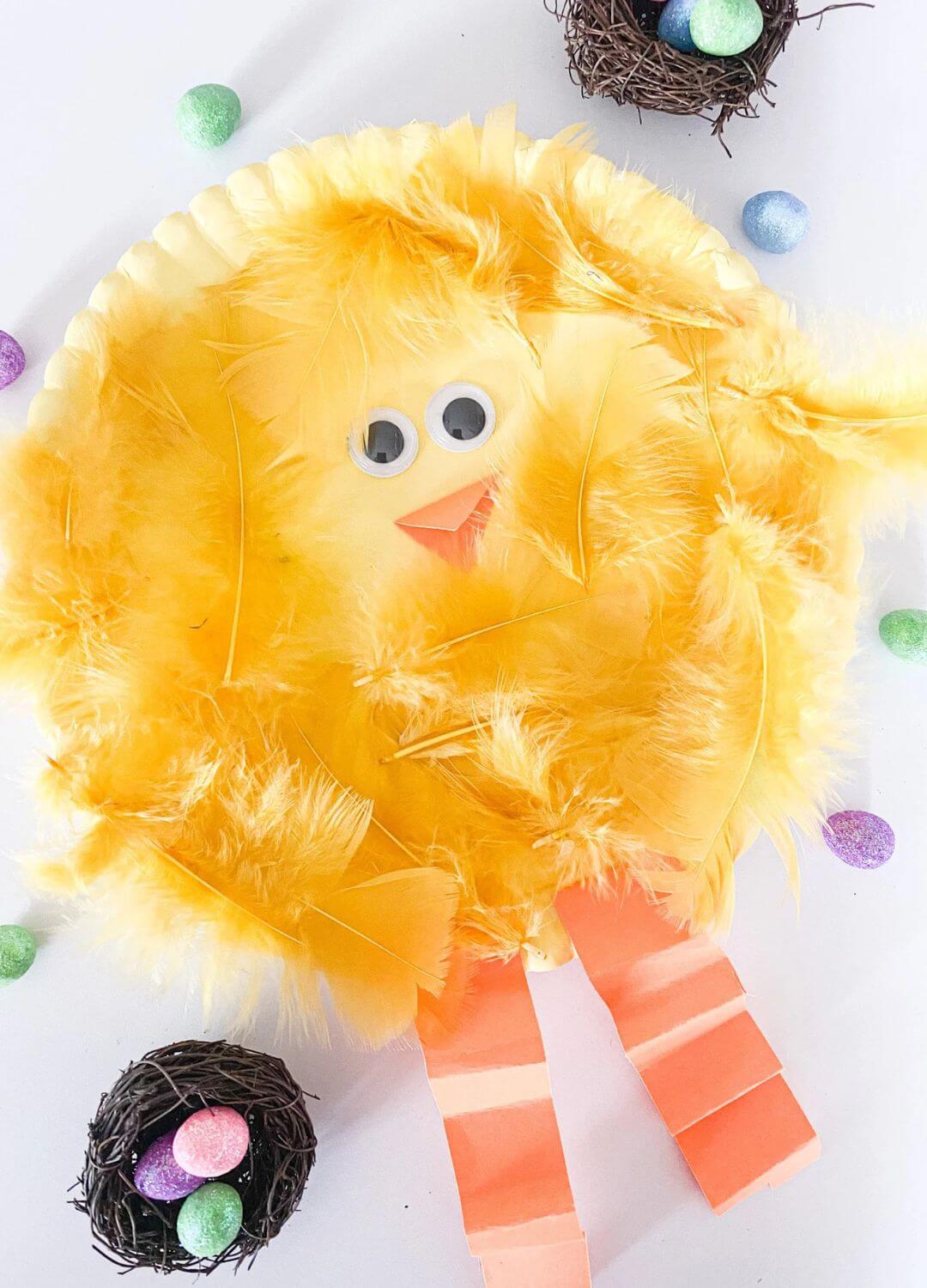 chick paper plate crafts and activities