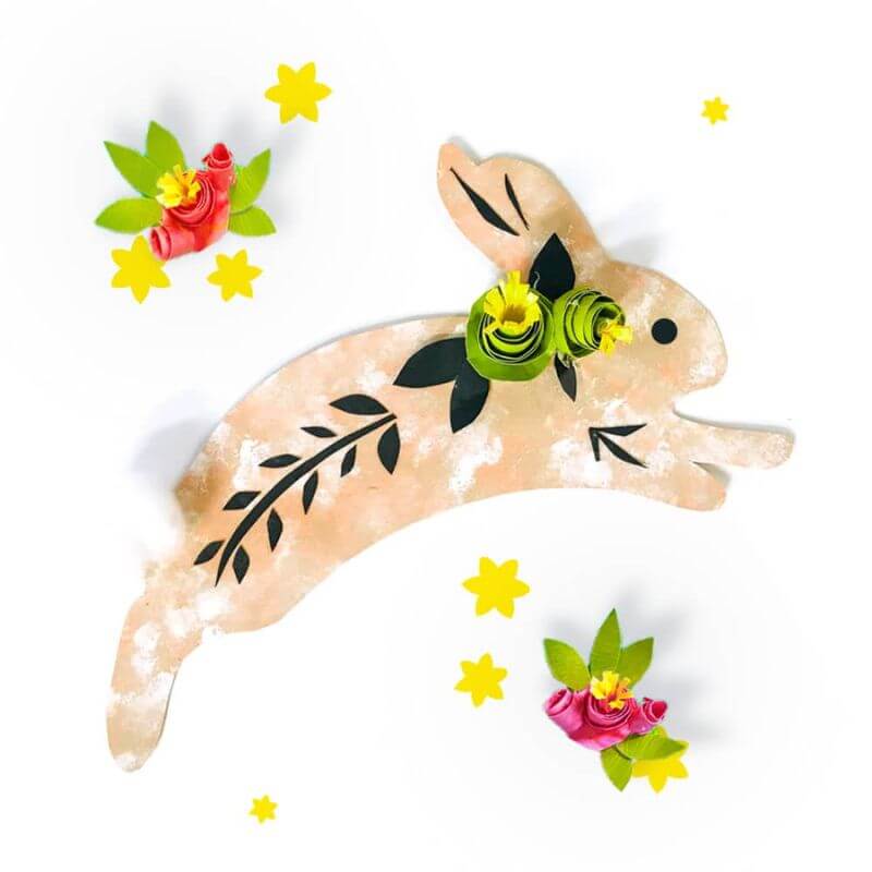 diy floral bunnies
