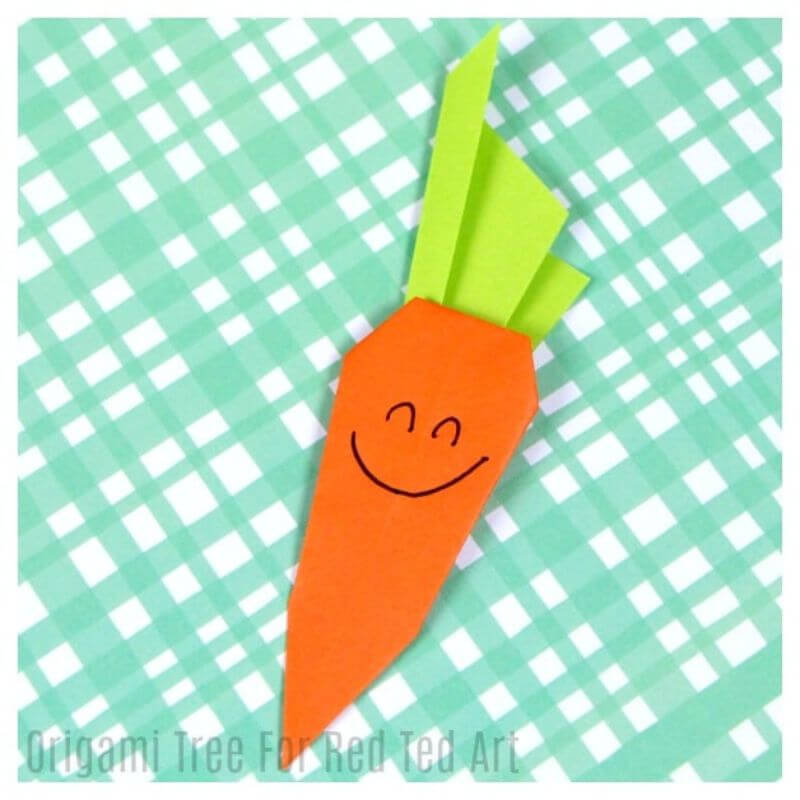 origami carrot craft