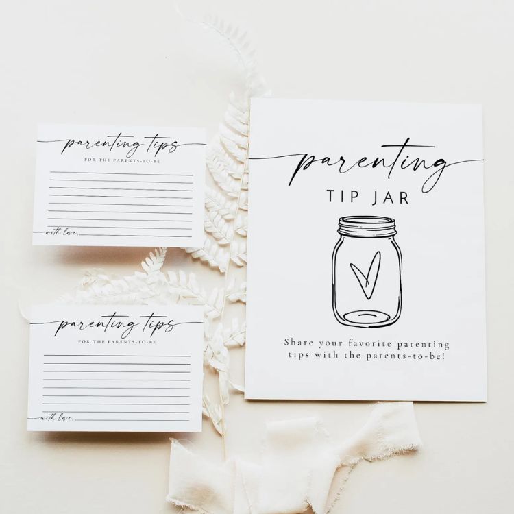 Parenting 'Tip' Jar Printed Cards