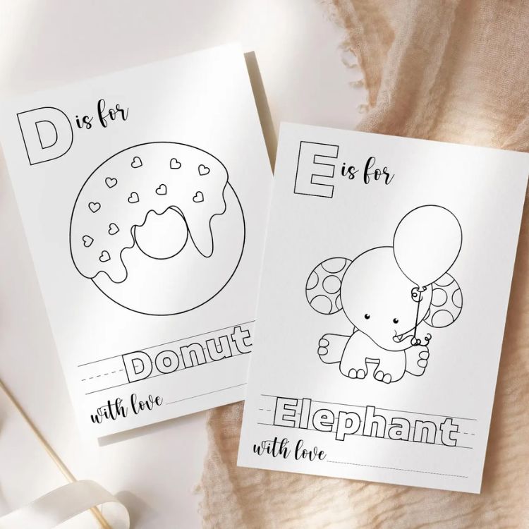 Baby's First ABC Book Coloring Pages