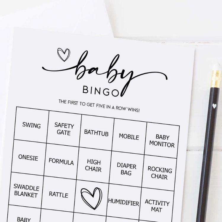 Printed Baby BINGO cards