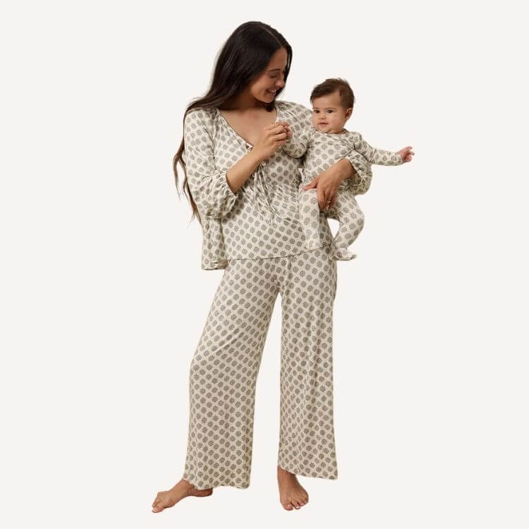Tie-Top Long-Sleeve Sleep Set