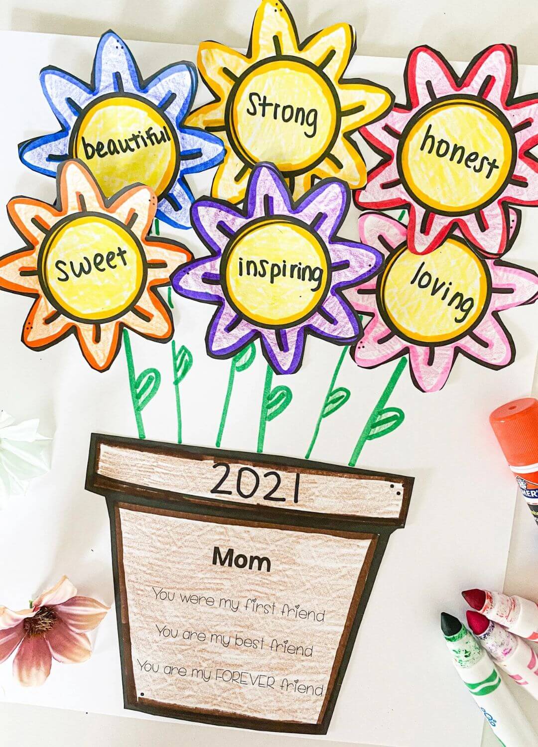 words of affirmation flower pot