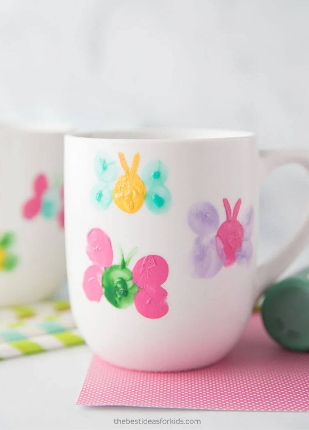 fingerprint butterfly mug
