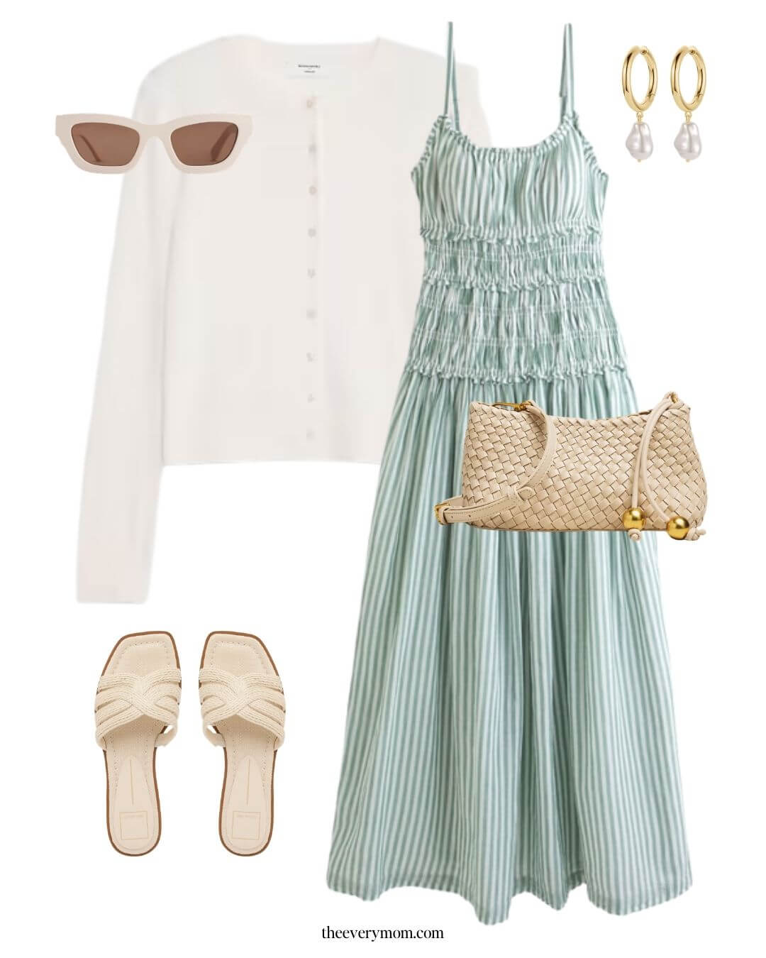 maxi dress and cardigan for easter