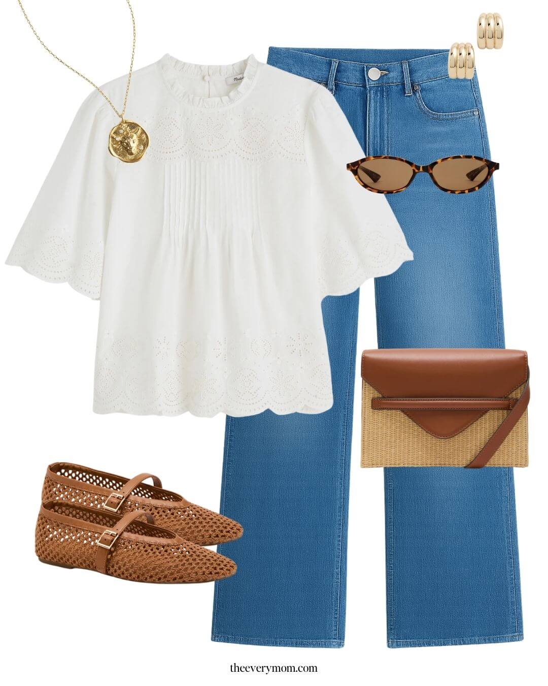 cute top and jeans outfit for Easter